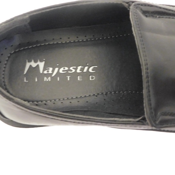 Men\'s Majestic Limited Black Leather Square Toe